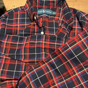 Reallllly dope blue/red/green/white combo. Ralph Lauren S classic fit